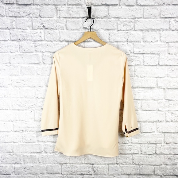 Calvin Klein NWT V-Neck Blush Pink Blouse - Picture 6 of 7